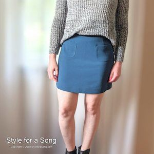 Forever 21 Dark Cobalt Blue Knit Mini Skirt M